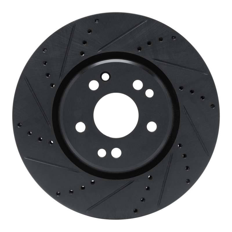 Mercedes-Benz SL500 Brake Rotor (1) - Right Front - R1 Concepts - Drilled & Slotted - Black - `94-`02 Mercedes-Benz SL500 Brake Rotor (1) - Right Front - R1 Concepts - Drilled & Slotted - Black - `94-`02